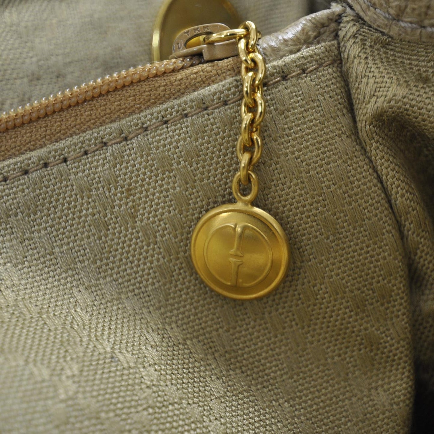 Suede Bamboo Handle Tote Beige