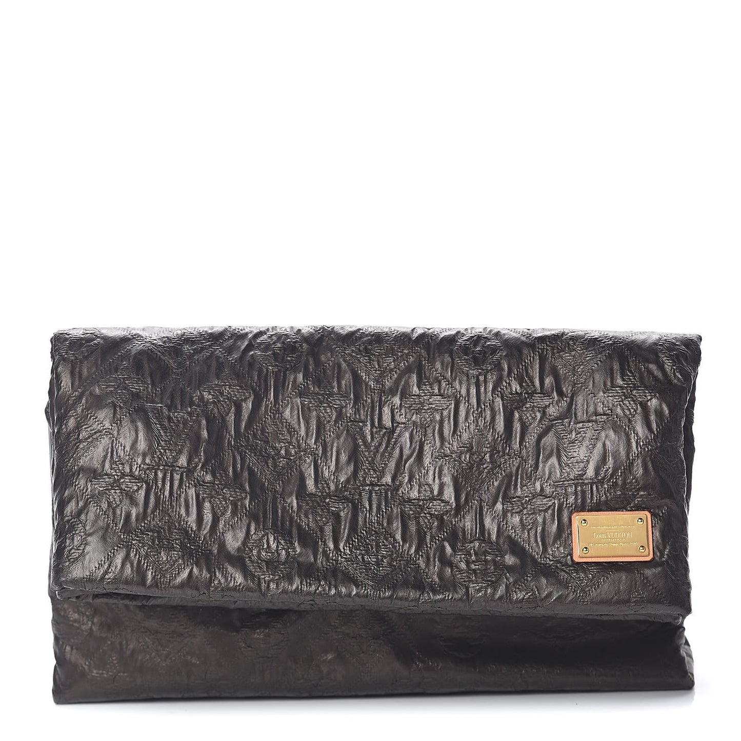 Jacquard Quilted Monogram Limelight Clutch PM Black