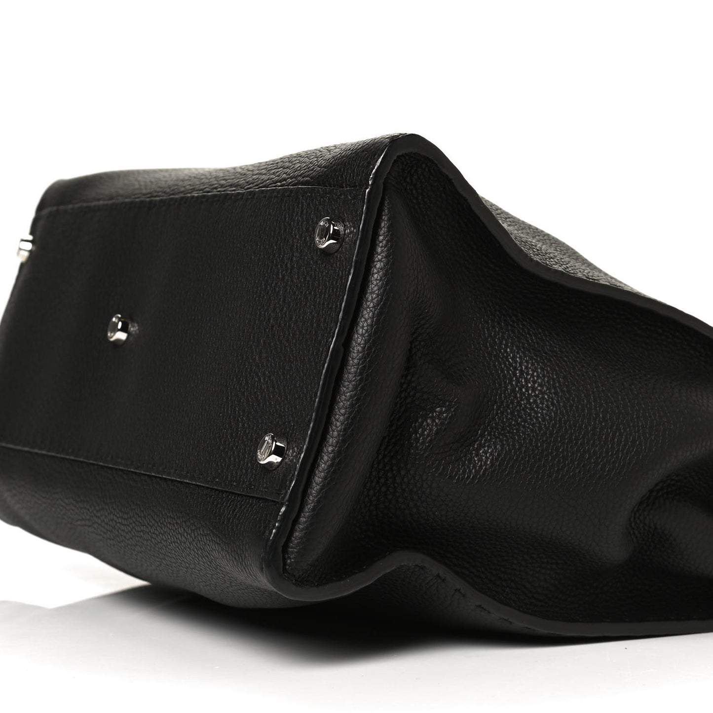 Cuoio Romano Selleria Bi-Color Large Peekaboo Iconic Satchel Black Mou
