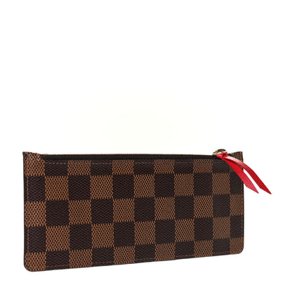 Louis Vuitton Damier Ebene Josephine Wallet Zippered Insert Red 2 of 5