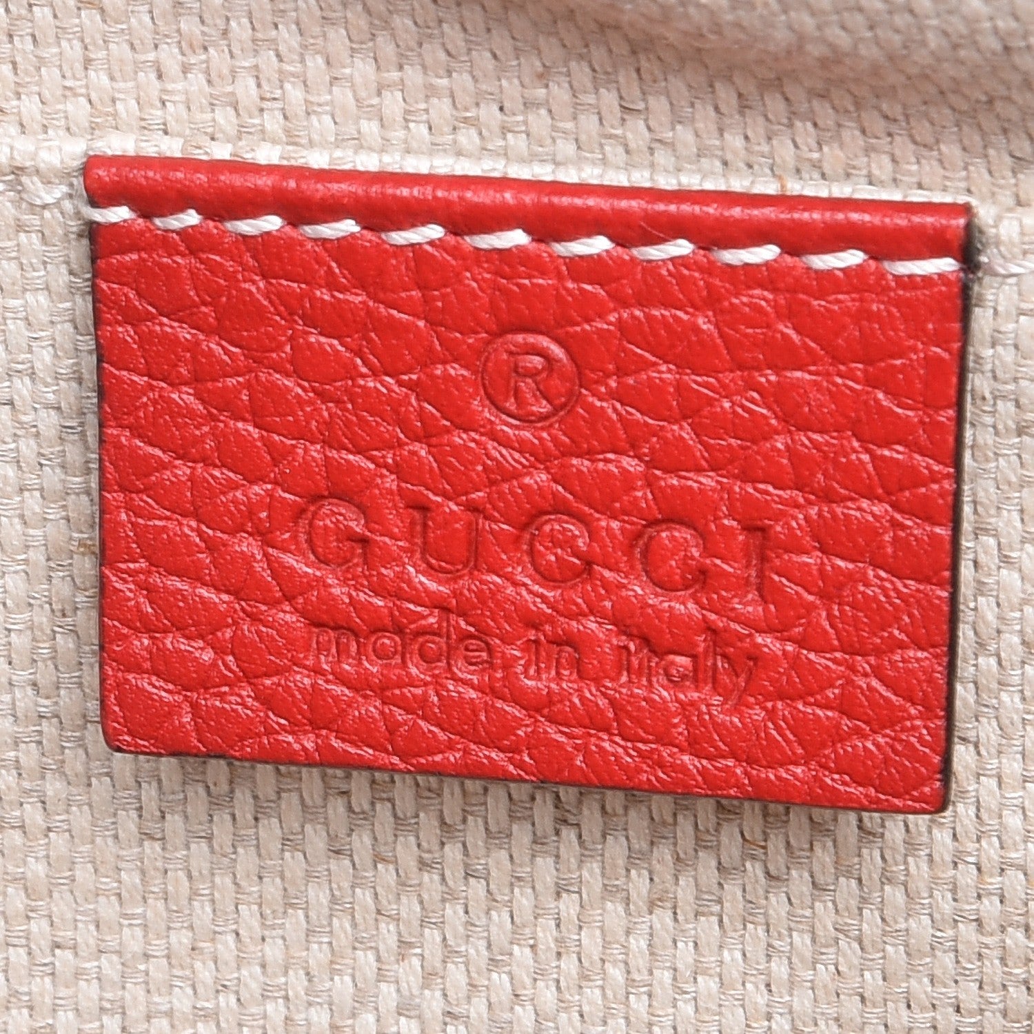 Gucci Pebbled Calfskin Small Soho Disco Bag Tabasco Red 6 of 7