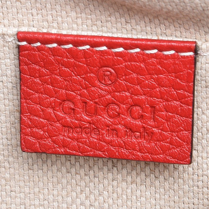Gucci Pebbled Calfskin Small Soho Disco Bag Tabasco Red 6 of 7