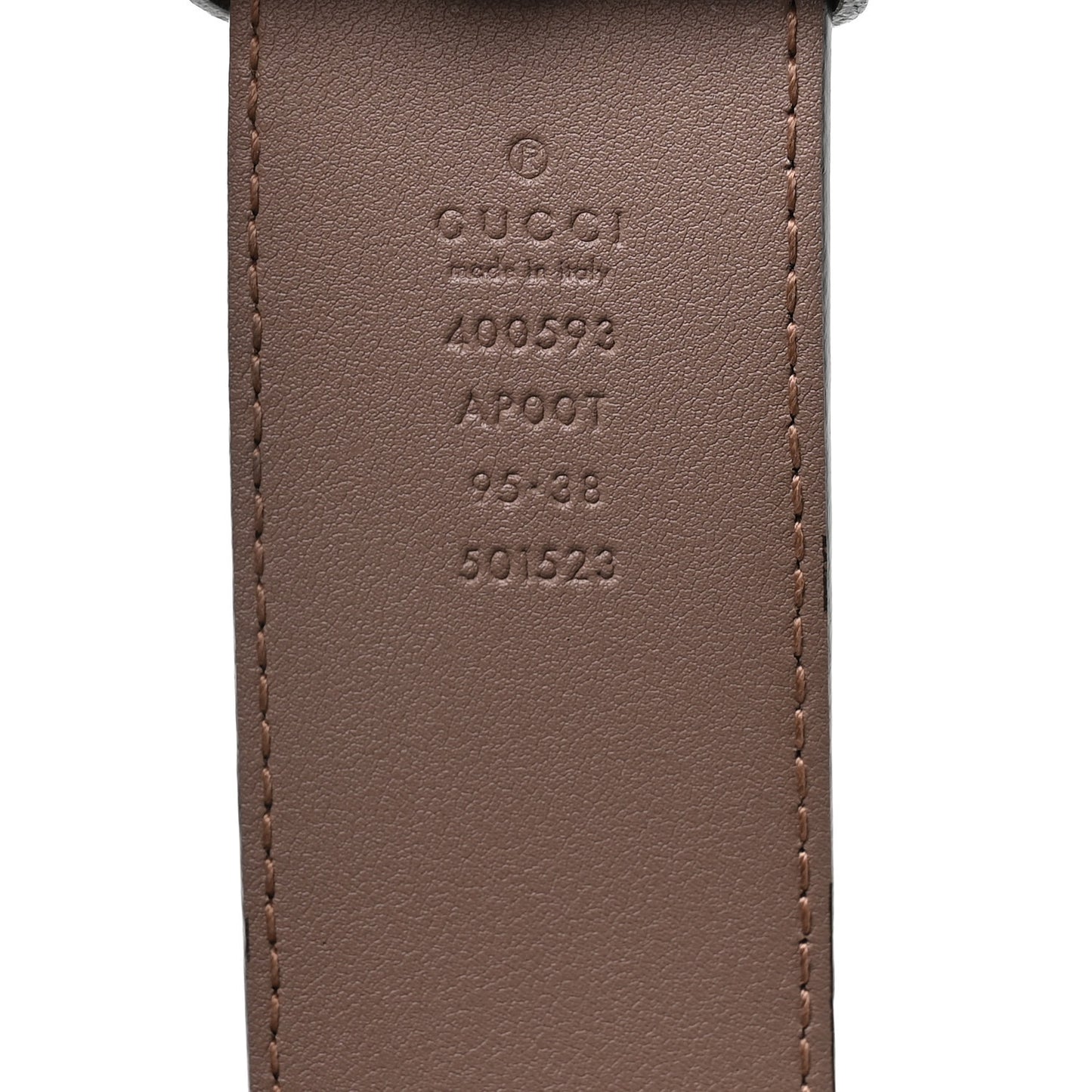 Calfskin Double G 40mm Belt 95 38 Porcelain Rose