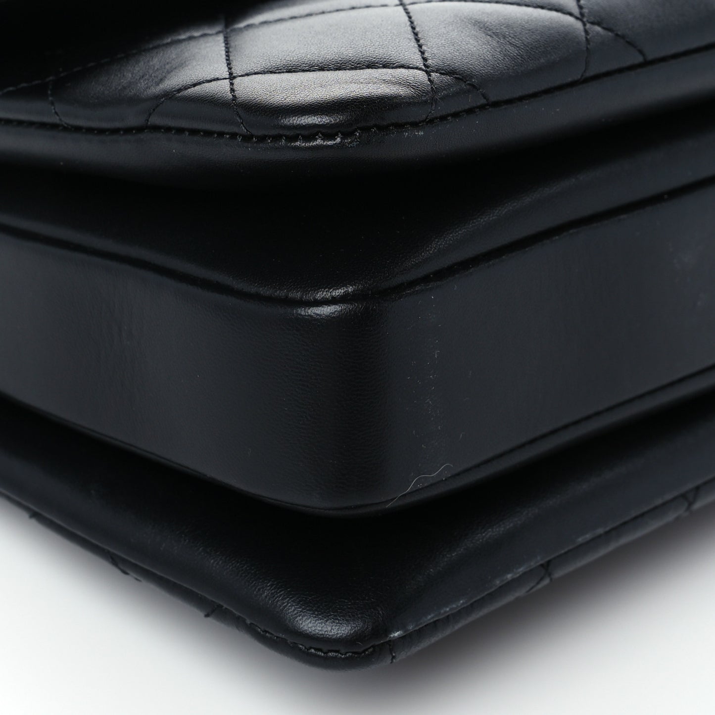 Lambskin Quilted Medium Trendy CC Flap Dual Handle Bag So Black
