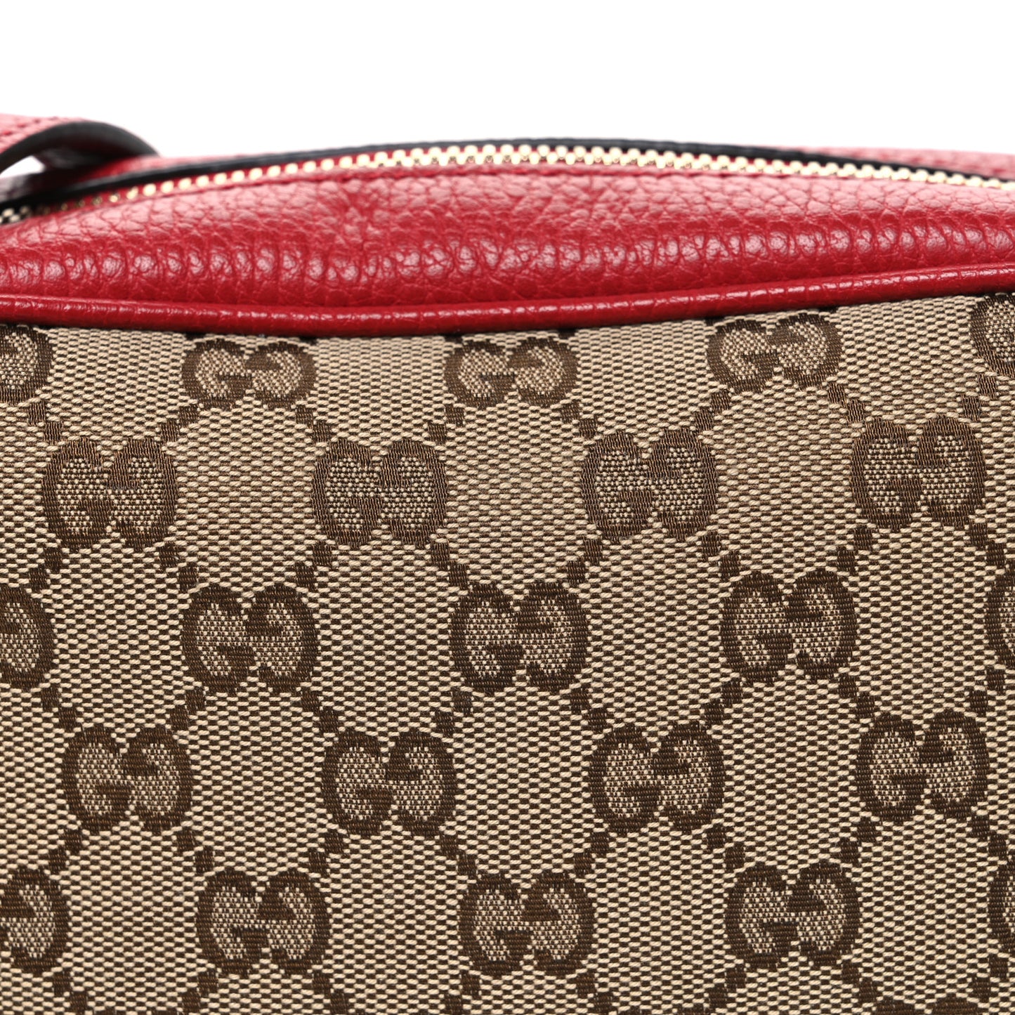 Monogram Dollar Calfskin Mini Bree Messenger Bag Red