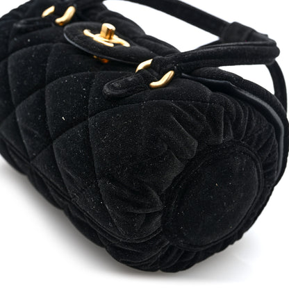 Chanel Velvet Quilted Mini Top Handle Flap Black 10 of 10
