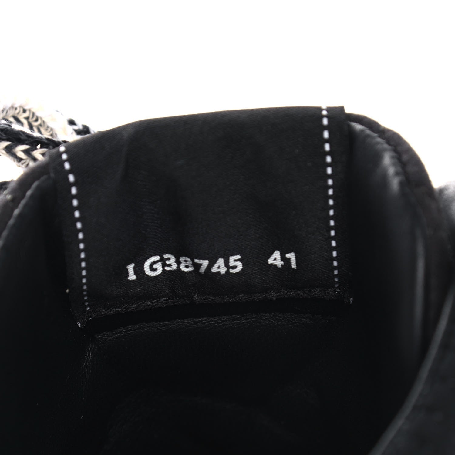 Chanel Suede Grained Calfskin CC Lace Up Boots 41 Black 8 of 10