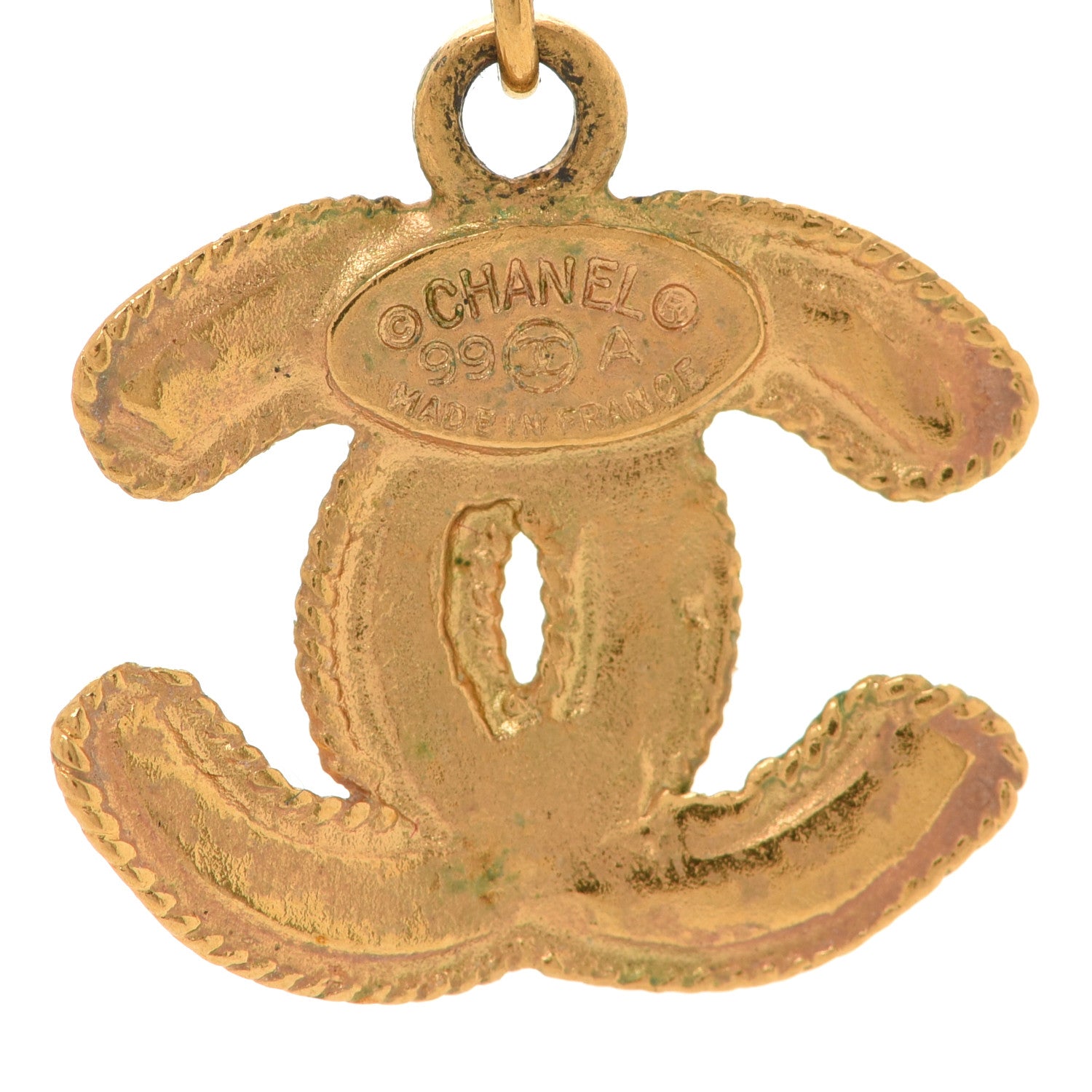 Chanel Metal Drop CC Earrings Gold 4 of 4