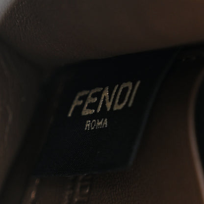 Fendi Vitello Ceylon Bi-Color FF 1974 Embossed FF Diamonds Chain Wallet Maya Black 6 of 10