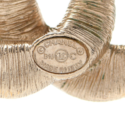 Chanel Crystal Twisted CC Earrings Light Gold Pale Pink 3 of 5