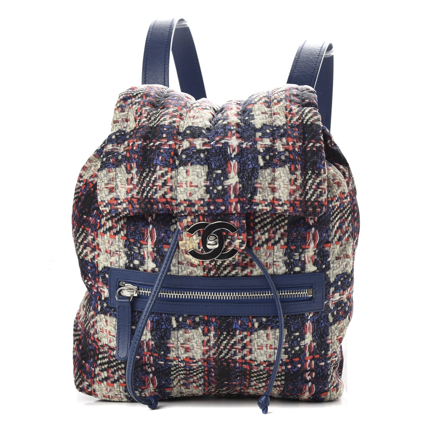 Lambskin Nylon Tweed Printed Backpack Multicolor