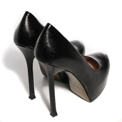 Saint Laurent Vernigolf Tribute Two Platform Pumps 39 Black 4 of 8