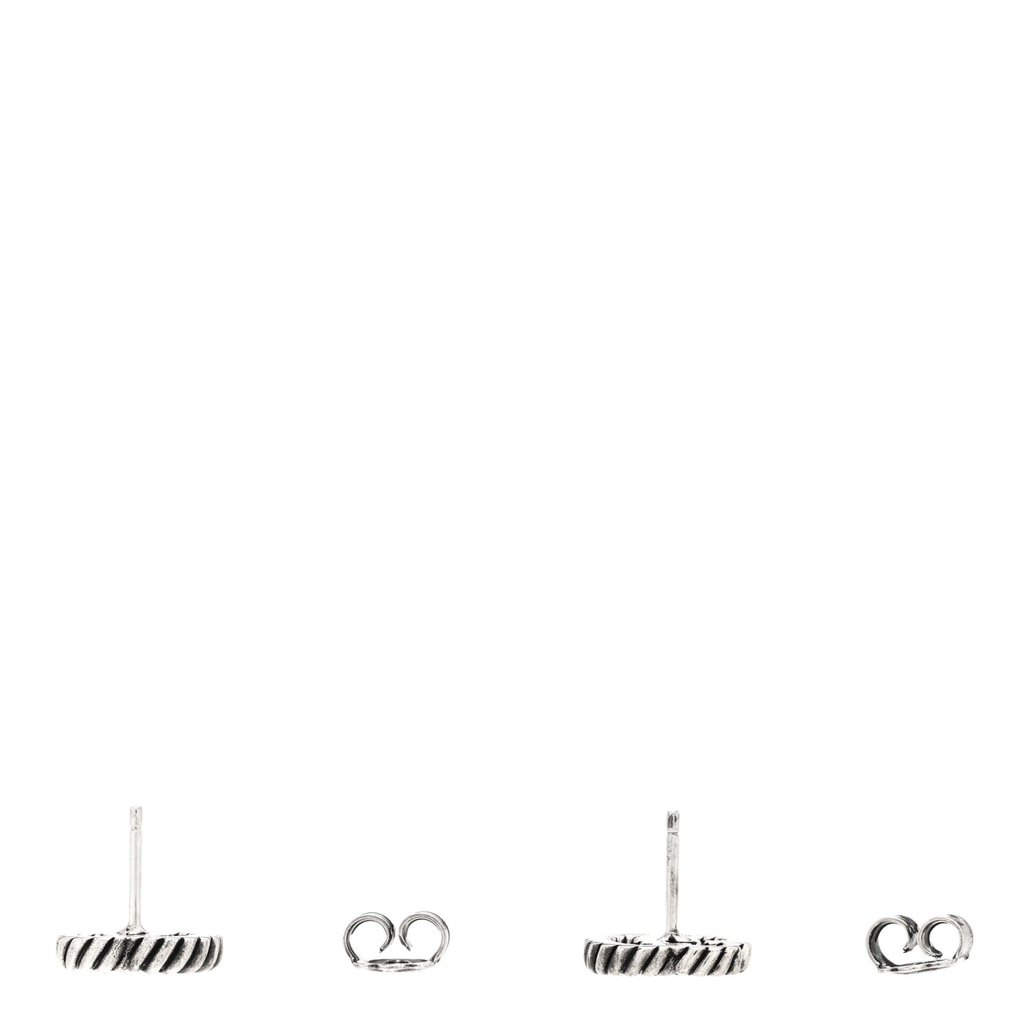 Sterling Silver Torchon Double G Earrings