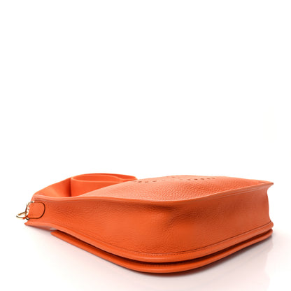 Hermes Taurillon Clemence Evelyne II PM Orange 4 of 9