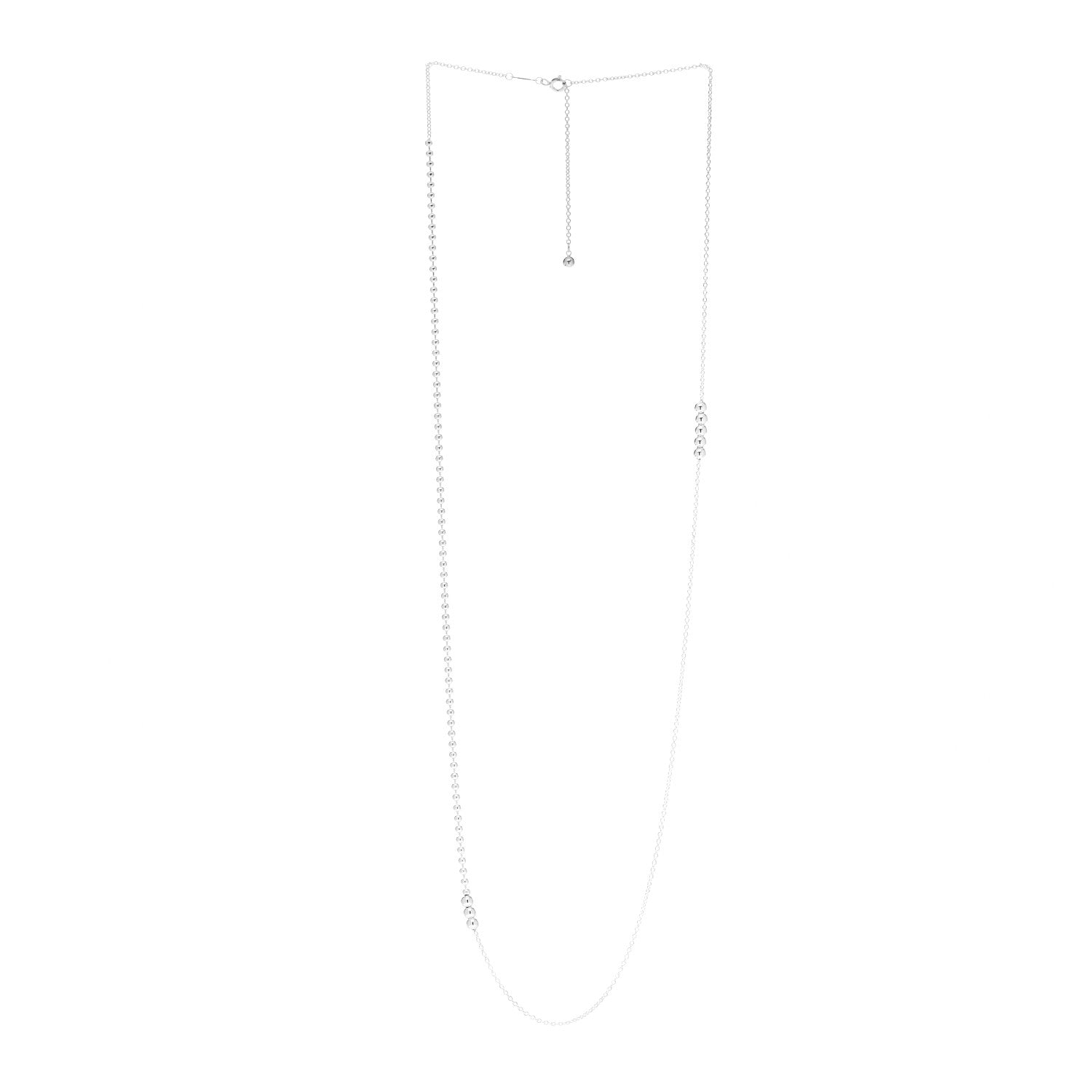 Tiffany Sterling Silver Mixed Bead Necklace 3 of 4