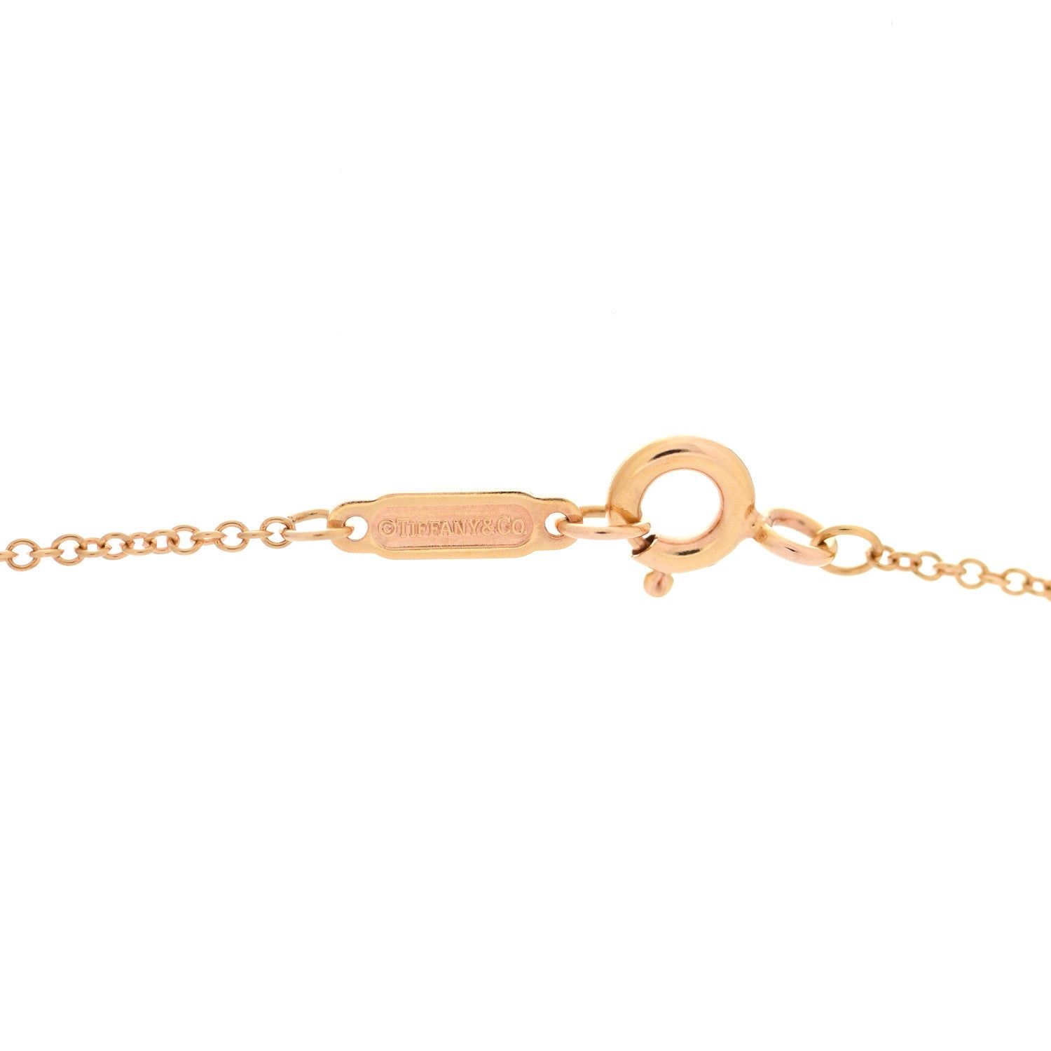 Tiffany 18K Rose Gold Twist Knot Pendant Necklace 4 of 5