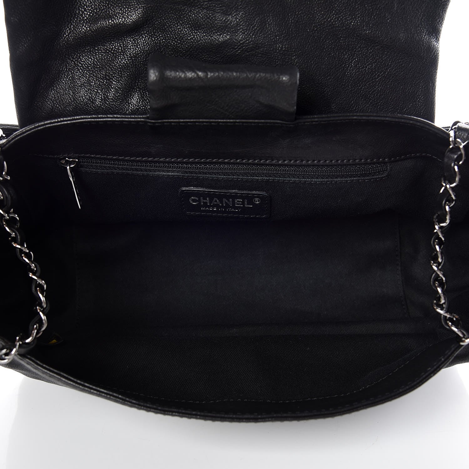 Chanel Calfskin Diamond Stitch Accordion Flap Black 5 of 9
