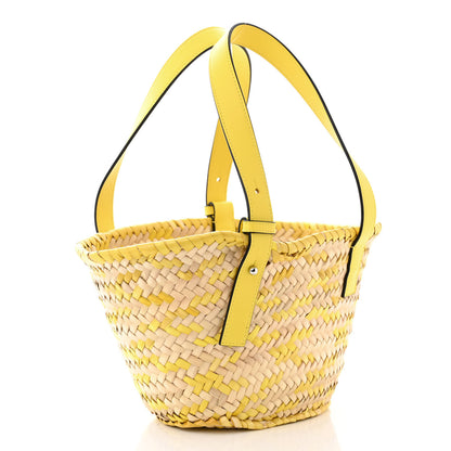 Loewe Raffia Small Basket Tote Bag Natural Yellow 3 of 9
