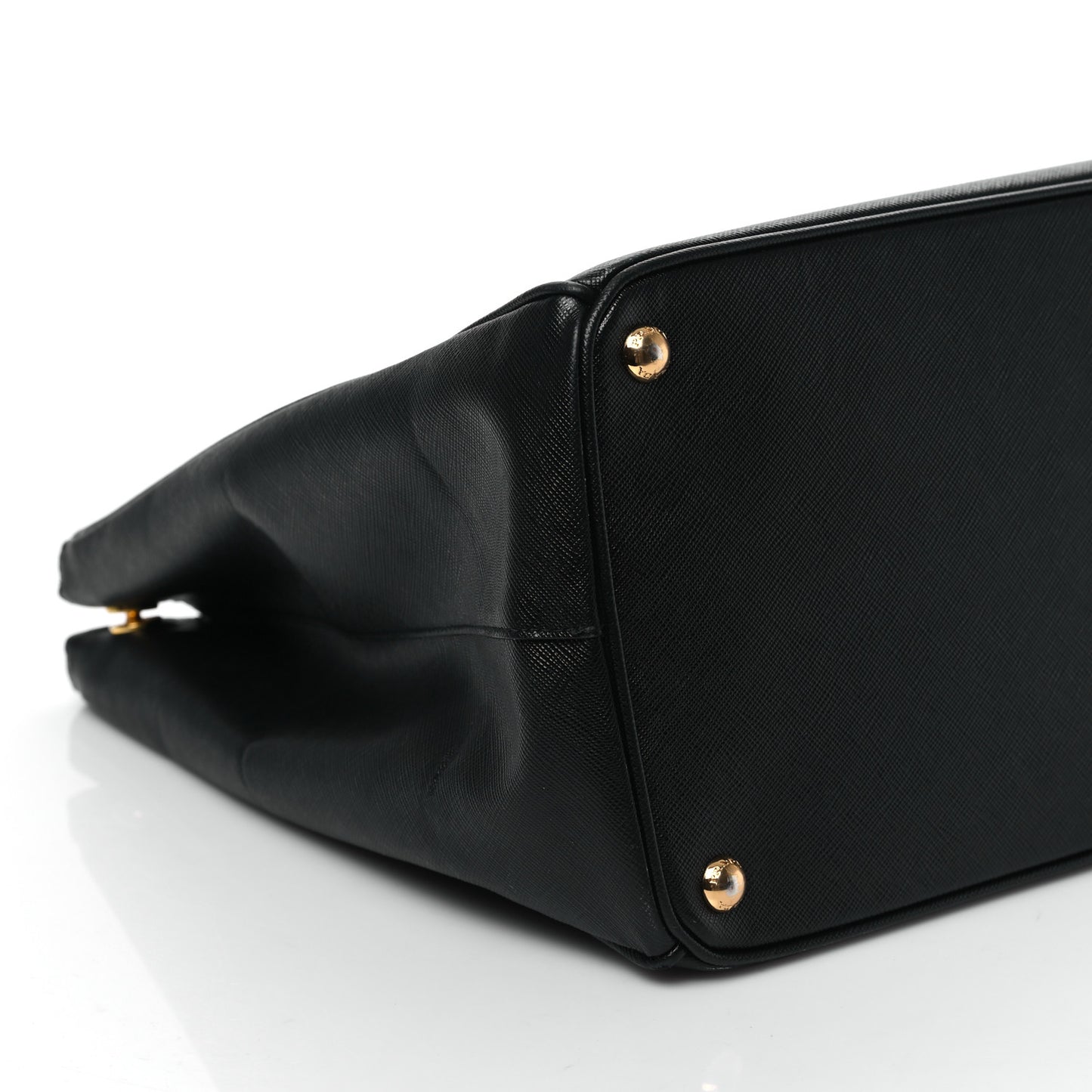 Saffiano Large Galleria Double Zip Tote Black