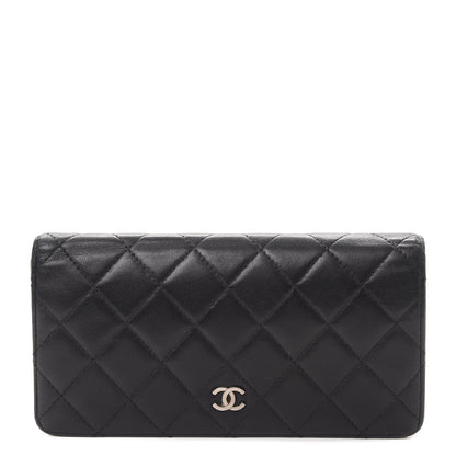 Chanel Lambskin Quilted Yen Wallet Black 1 of 12