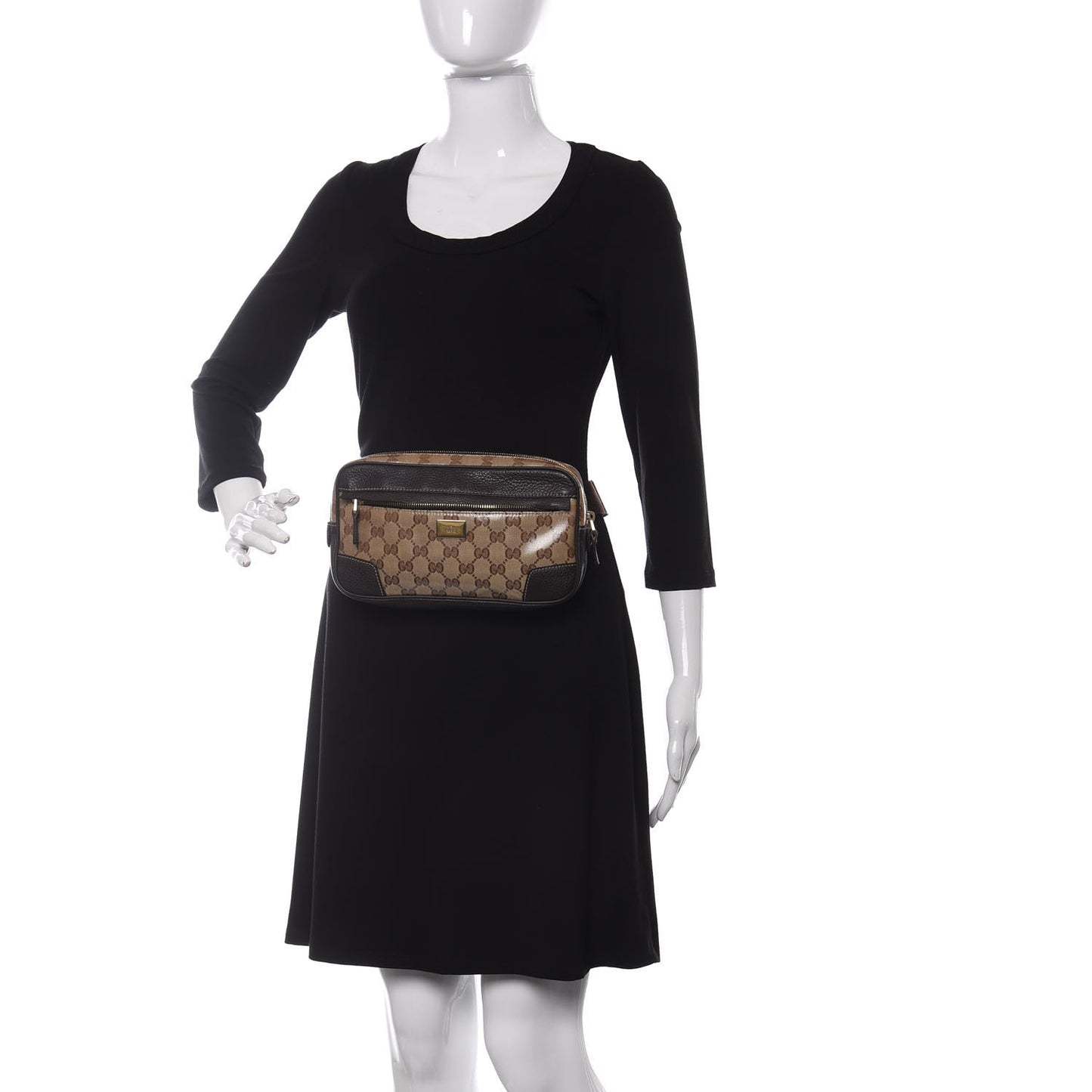 Crystal Monogram Belt Bag Brown