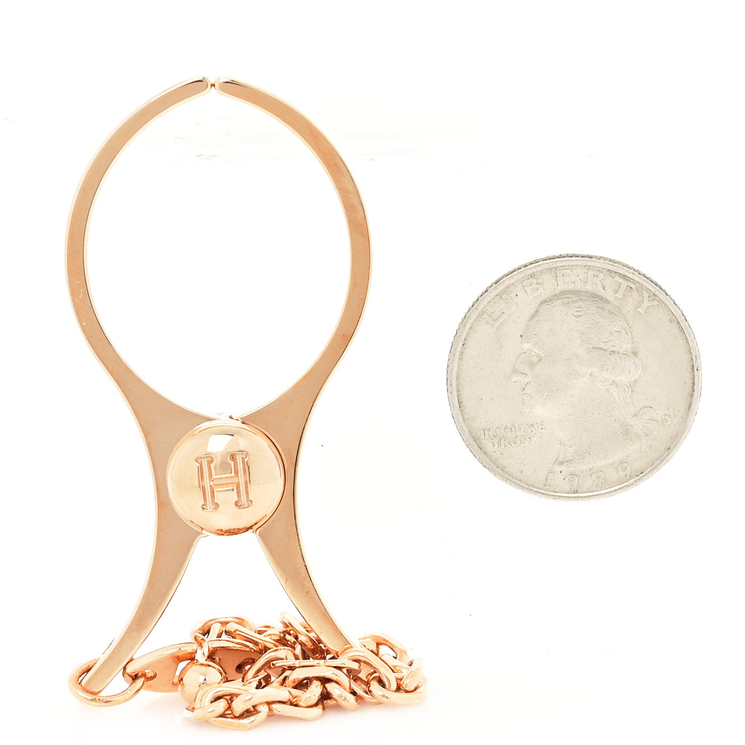 Hermes Permabrass Filou Glove Clip Rose Gold 2 of 5