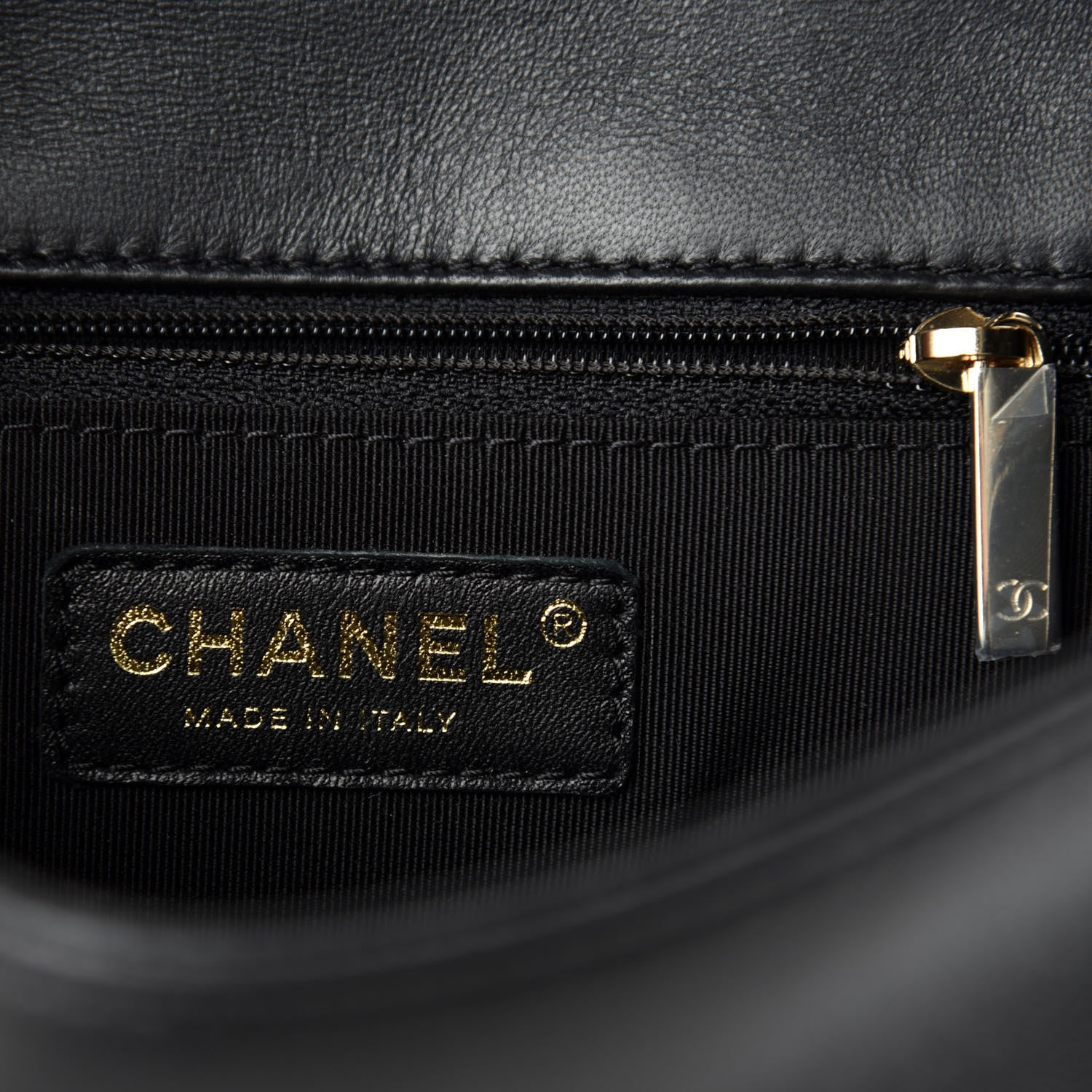 Chanel Lambskin Quilted Studded CC Flap Black 8 of 10