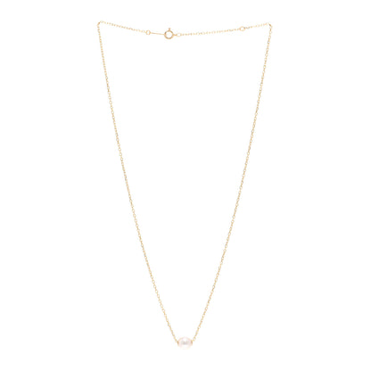 Mikimoto 18K Yellow Gold Akoya Pearl 6mm Single Pendant Necklace 3 of 5