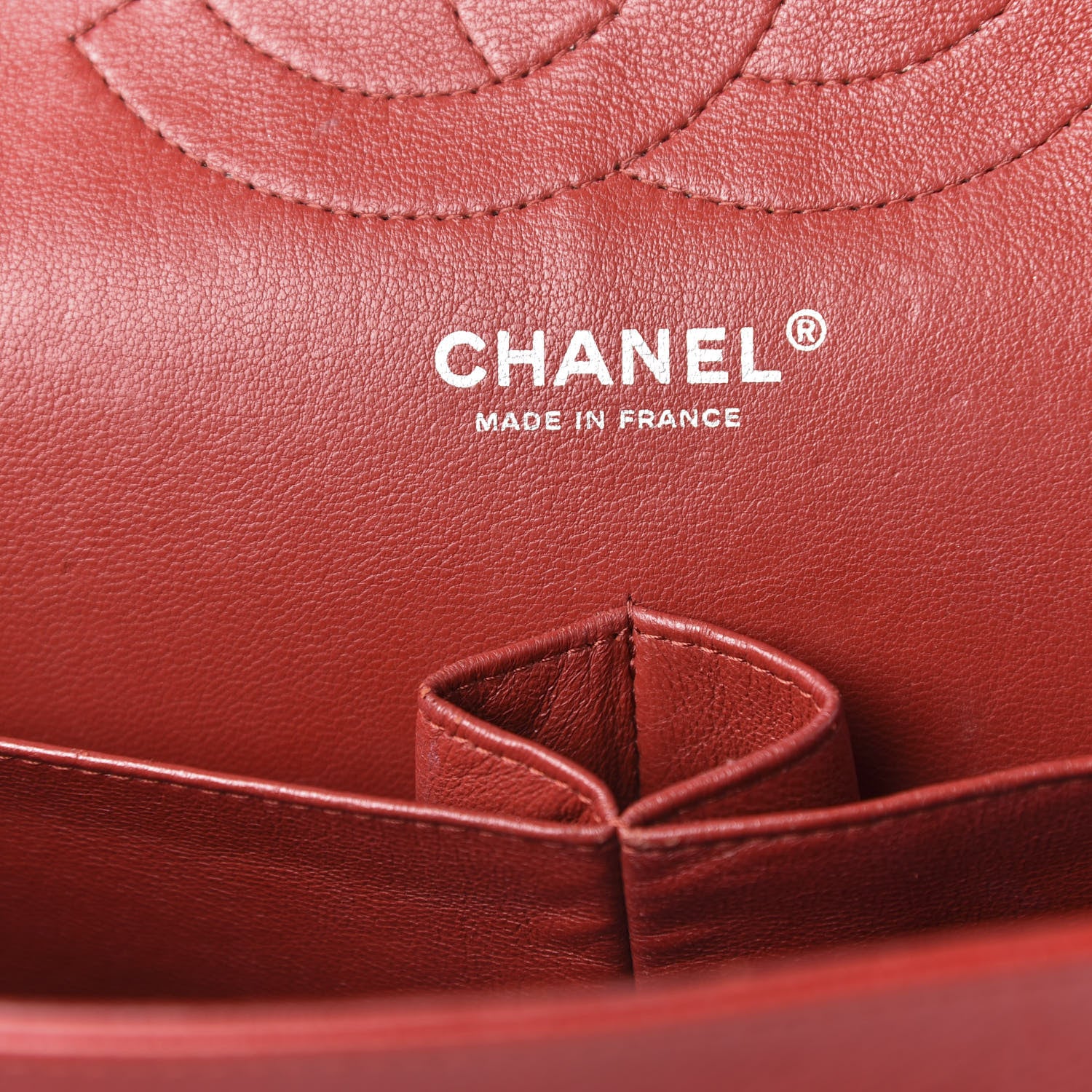 Chanel Caviar Quilted Jumbo Double Flap Red 9 of 11