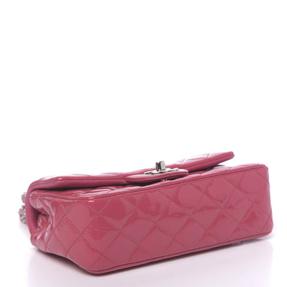 Chanel Patent Quilted Mini Rectangular Flap Fuchsia 4 of 11