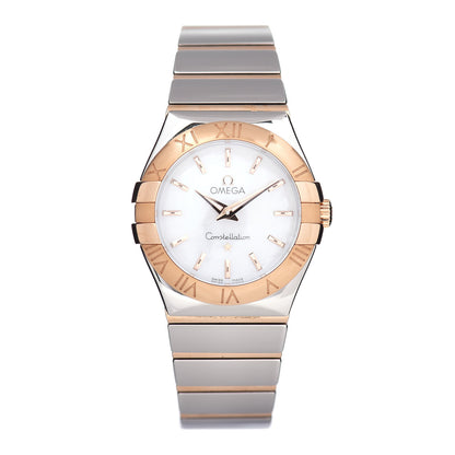 Omega Stainless Steel 18K Red Gold Mother of Pearl 27mm Constellation Quartz Watch 123.20.27.60.05.003 1 of 5