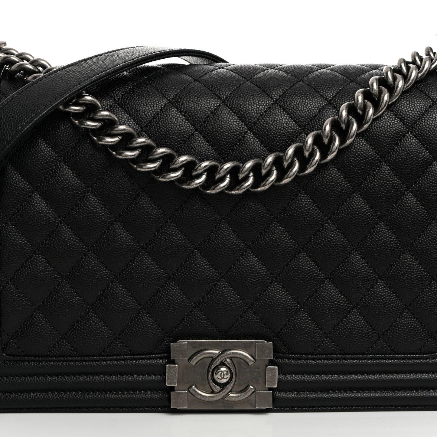 Caviar Quilted New Medium Boy Flap Black