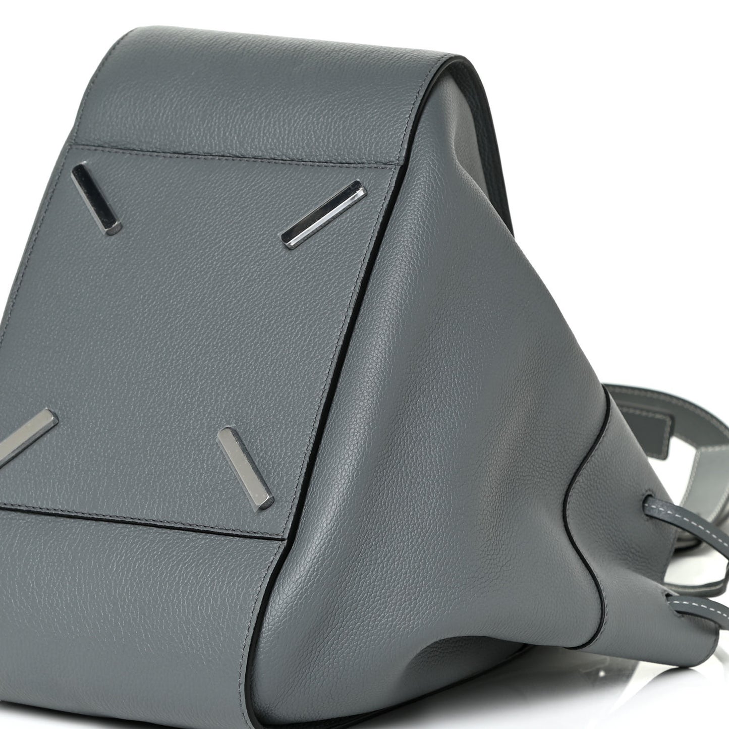 Grained Calfskin Medium Hammock Shoulder Bag Blue