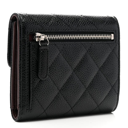 Chanel Caviar Quilted Compact Flap Wallet Black 3 of 8