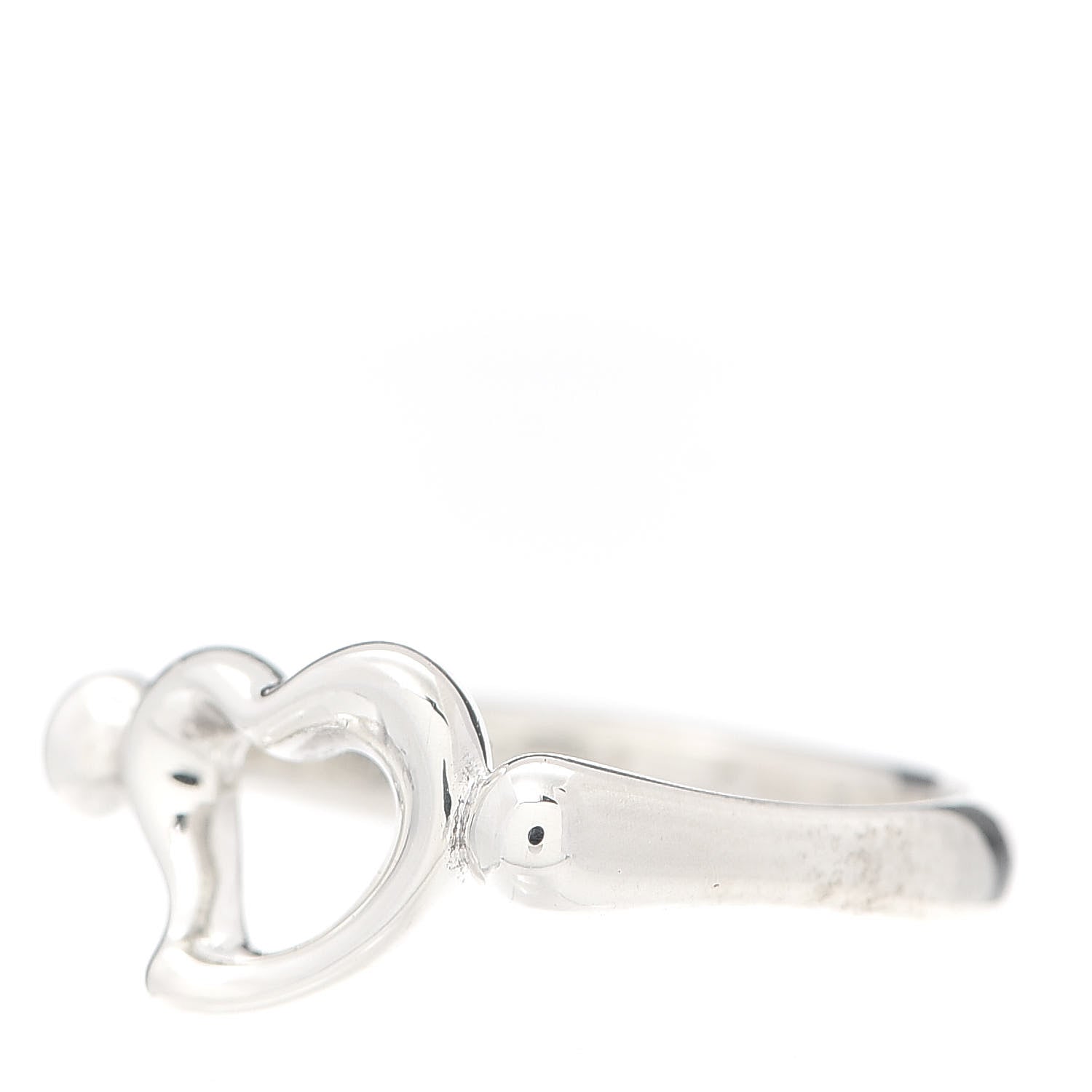 Tiffany Sterling Silver Elsa Peretti Open Heart Ring 50 5.5 3 of 5