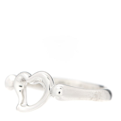 Tiffany Sterling Silver Elsa Peretti Open Heart Ring 50 5.5 3 of 5
