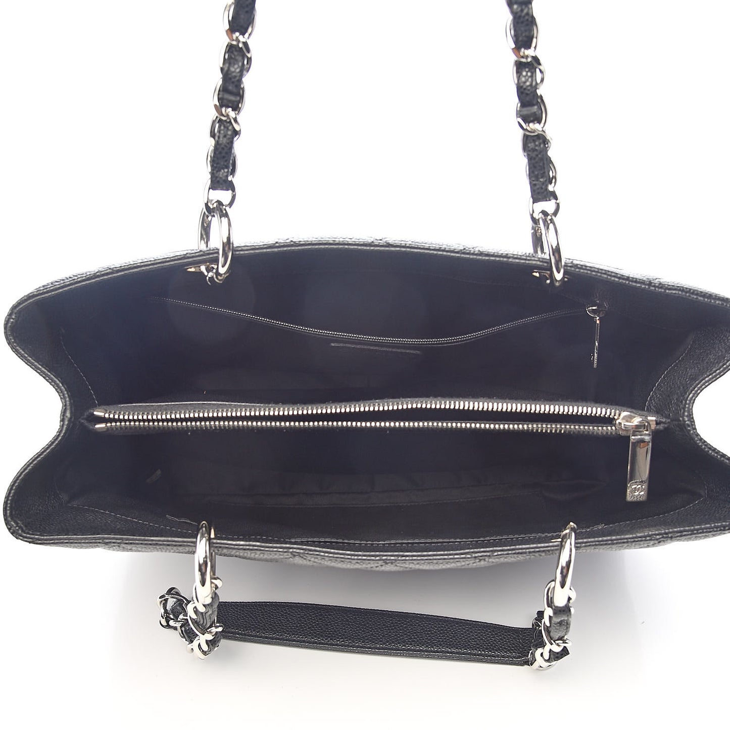 Caviar Quilted Grand Shopping Tote GST Black