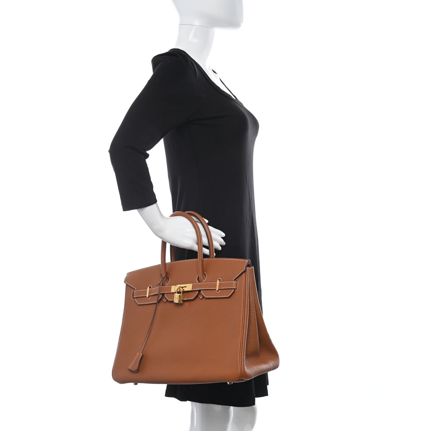 Taurillon Clemence Birkin 35 Gold