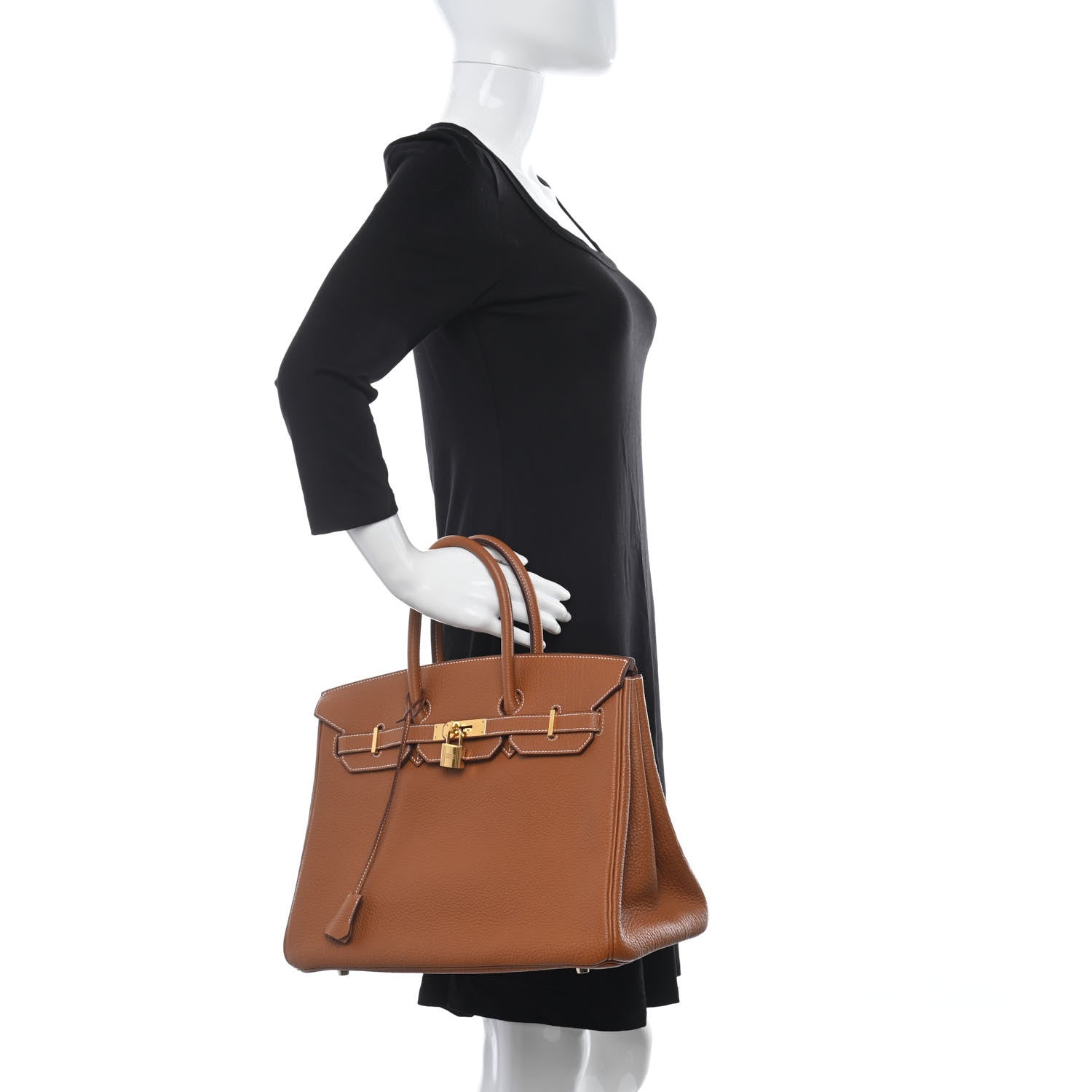 Hermes Taurillon Clemence Birkin 35 Gold 2 of 10