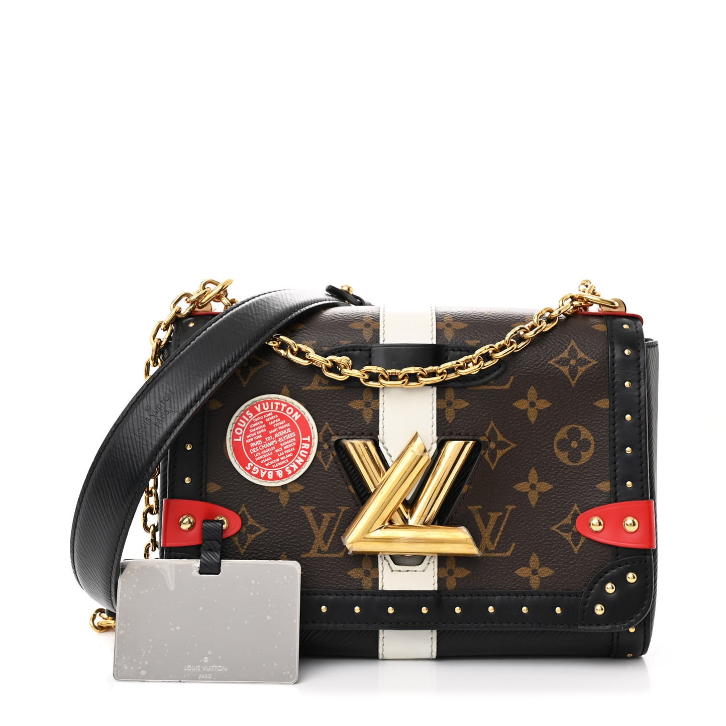 Epi Monogram Complice Trunks and Bags Twist Shoulder Bag MM Black