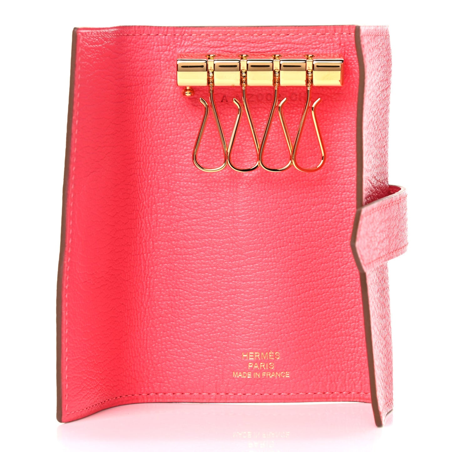 Chevre Mysore Bearn Multicles 4 Key Holder Rose Lipstick