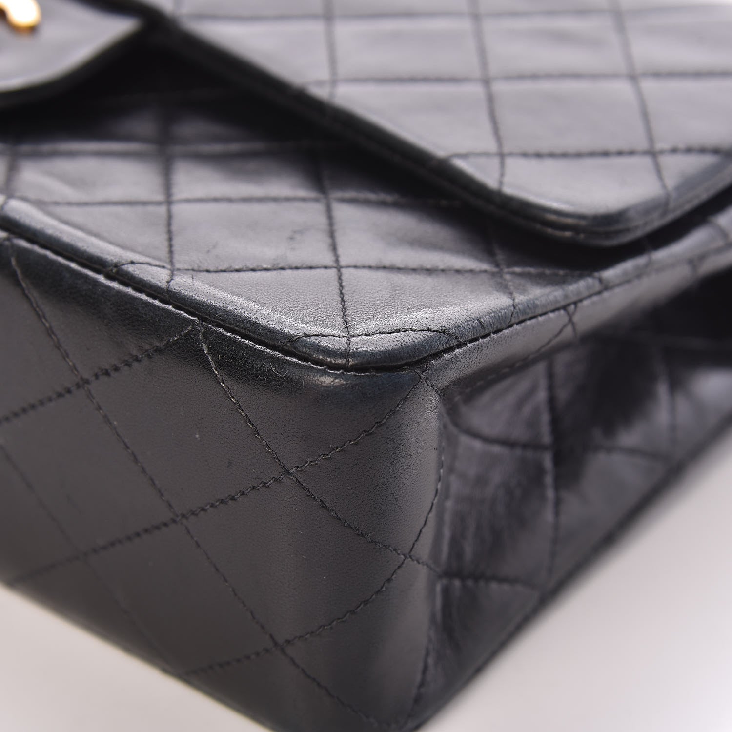 Chanel Lambskin Quilted Medium Double Flap Black 11 of 19