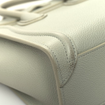 Celine Drummed Calfskin Nano Luggage Vert D'eau 12 of 18
