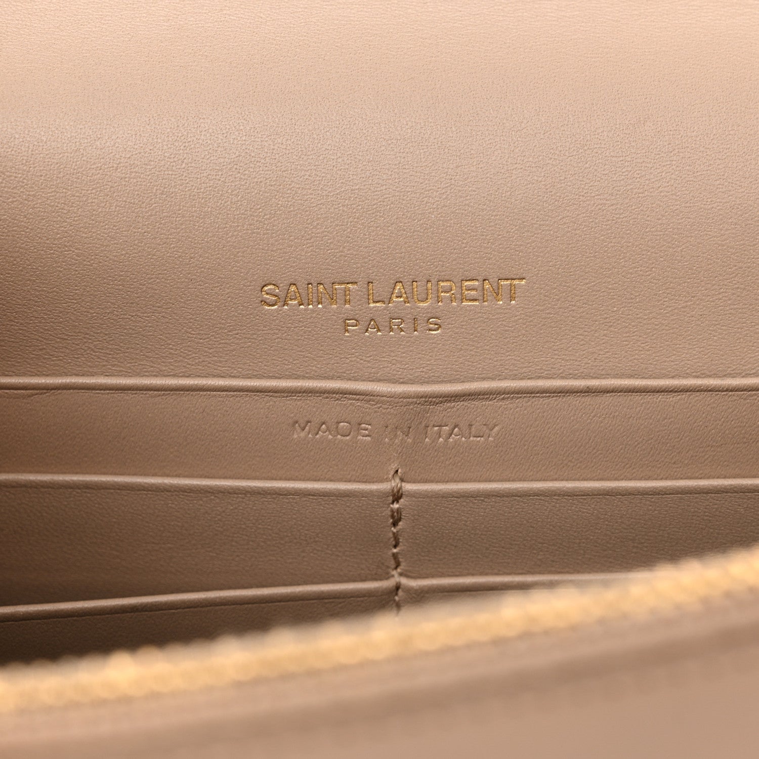 Saint Laurent Smooth Calfskin Classic Monogram Kate Tassel Chain Wallet Nude Powder 6 of 13
