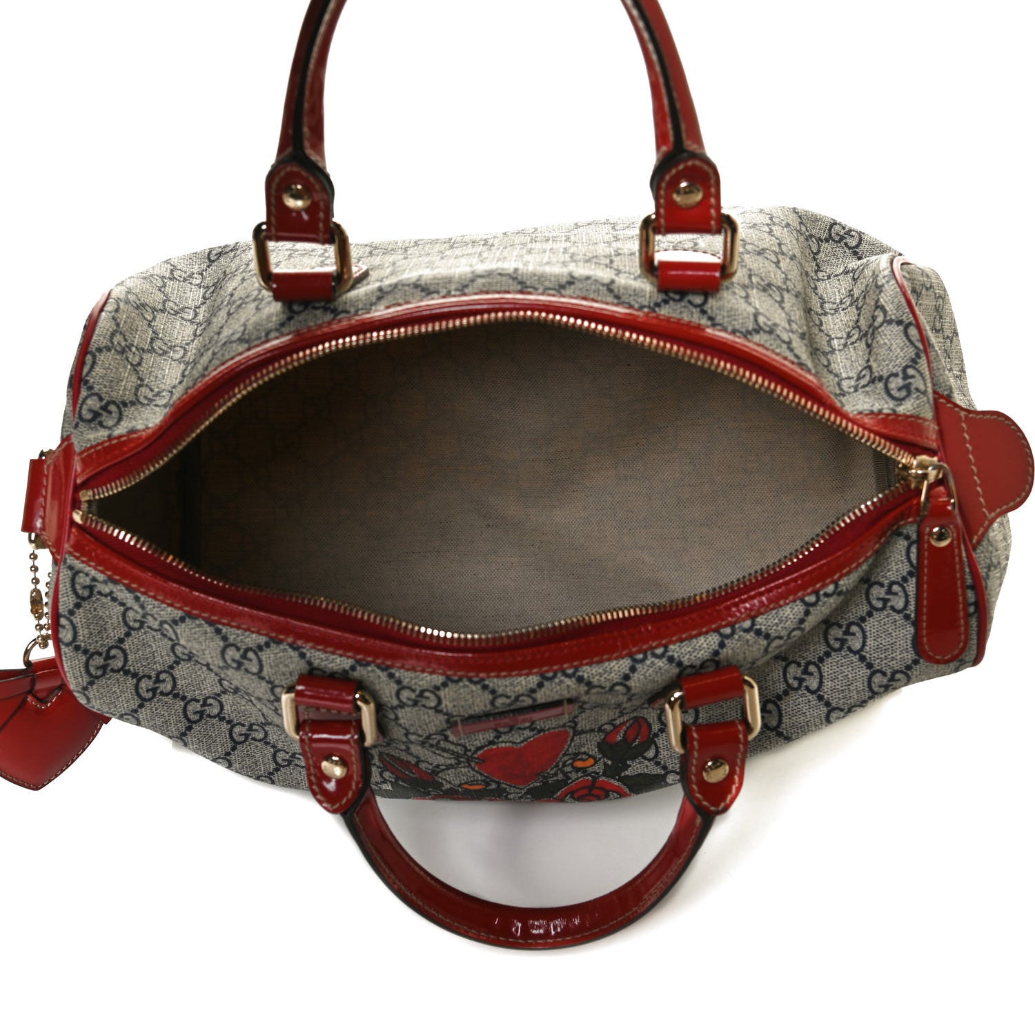 Gucci GG Plus Monogram Tattoo Heart Medium Joy Boston Red 4 of 16