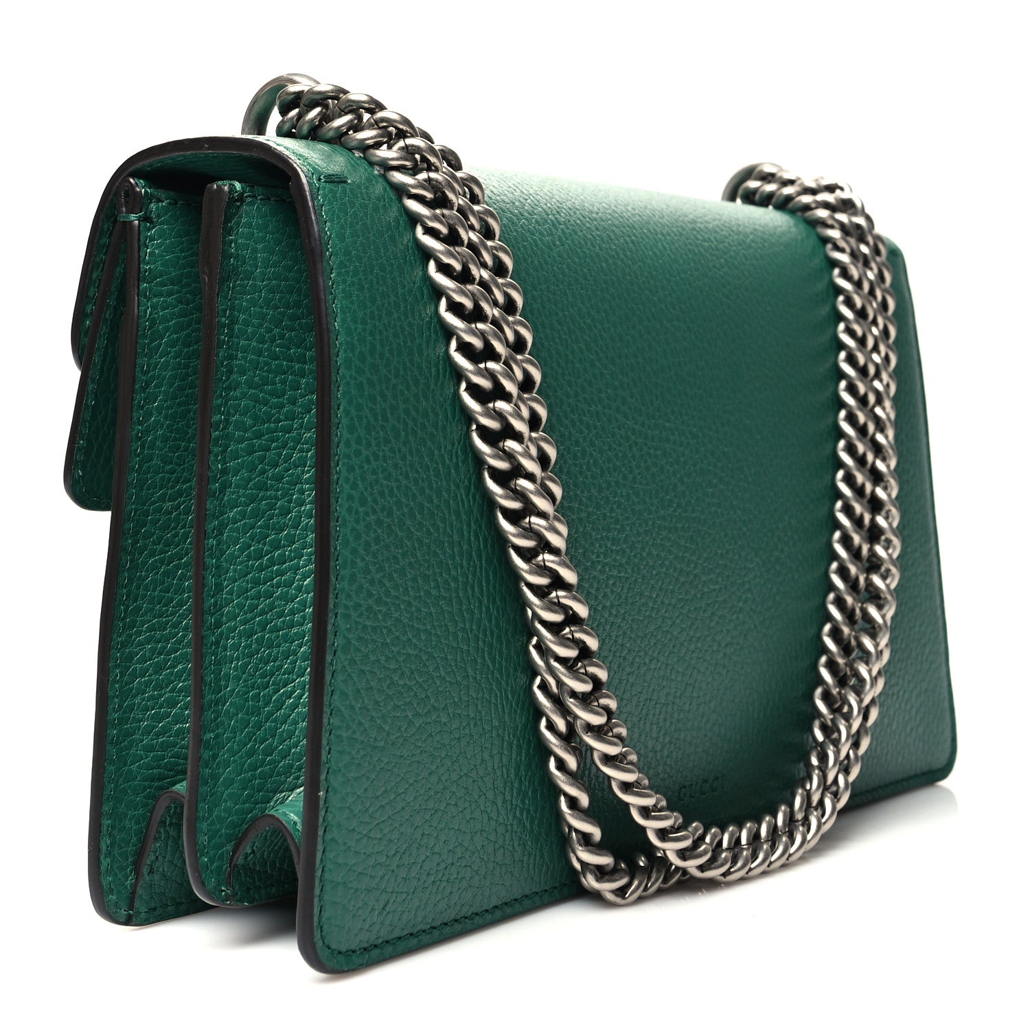 Gucci Pebbled Calfskin Small Dionysus Shoulder Bag Emerald 3 of 11