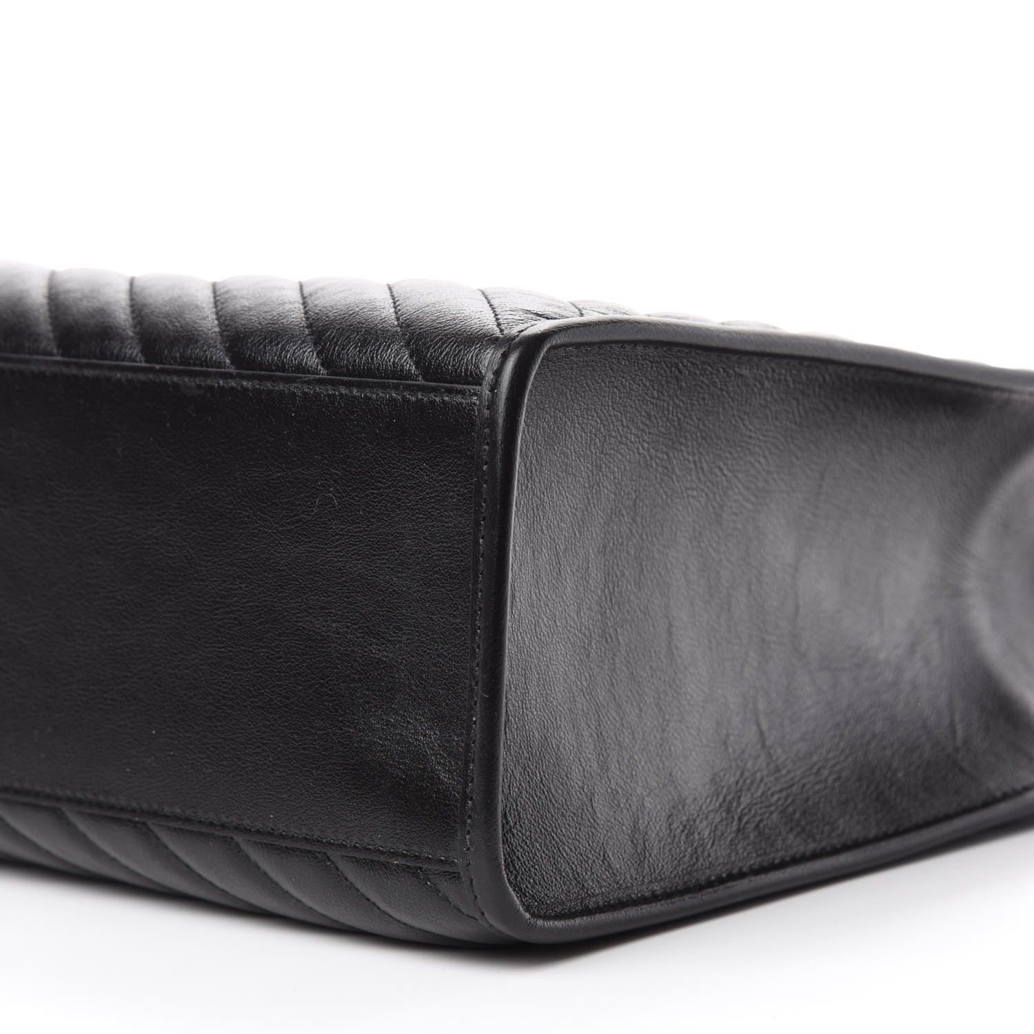 Gucci Azalea Calfskin Matelasse Diagonal GG Marmont Tote Bag Black 7 of 10