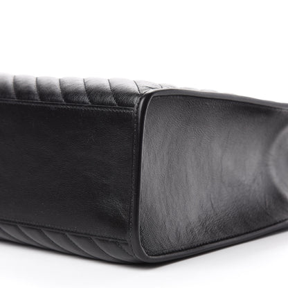 Gucci Azalea Calfskin Matelasse Diagonal GG Marmont Tote Bag Black 7 of 10