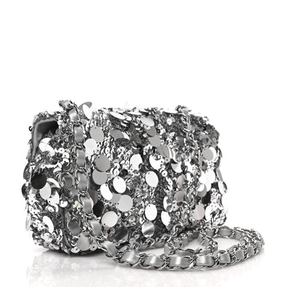 Chanel Sequin Mini Rectangular Flap Silver 3 of 9