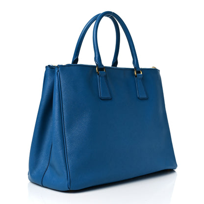 Prada Saffiano Lux Large Galleria Double Zip Tote Cobalto 2 of 9